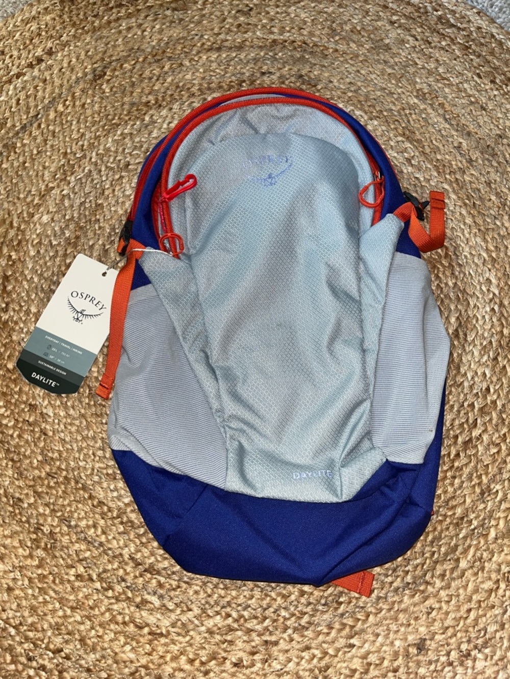 OSPREY Daylite Backpack in Blue, Light Gray & Orange